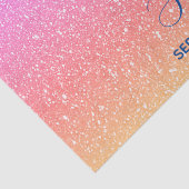 Baby shower Roze Paarse Glitter Custom Cute 2021 Tissuepapier (Detail)