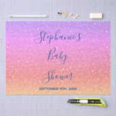 Baby shower Roze Paarse Glitter Custom Cute 2021 Tissuepapier (Craft)