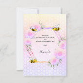 Baby shower roze paarse pastelroosters bedankkaart (Achterkant)