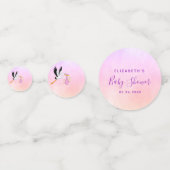 Baby shower Roze paarse roos goudbaars Confetti (Voorkanten)