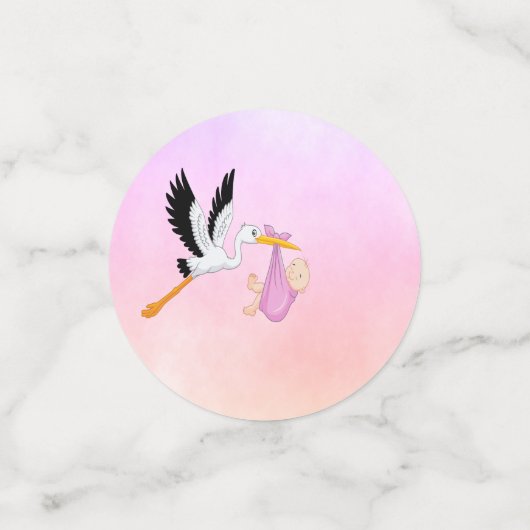 Baby shower Roze paarse roos goudbaars Confetti (Kleine voorkant)