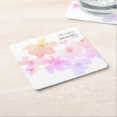 *~* Baby shower Roze Perzische Waterverf Feet Kartonnen Onderzetters (Schuin)