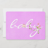 Baby shower Roze poladot Kaart (Voorkant)