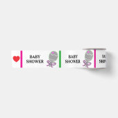 Baby Shower Roze Ratels  Satijnen Lint (Voorkant)