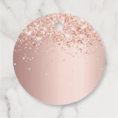 Baby Shower roze rood goud bedankt Bedankjes Labels (Achterkant)