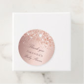 Baby Shower roze rood goud bedankt Bedankjes Labels (In situ)