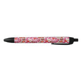 Baby shower roze rood schattig patroon zwarte inkt pen (Bodem)