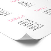 BABY SHOWER Roze rooster voor meisjes Poster (Hoek)