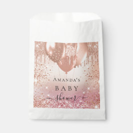 Baby shower roze rose gouden ballonnen bedankzakje