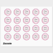 Baby shower Roze Rosebud Stickers (Vel)