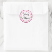 Baby shower Roze Rosebud Stickers (Tas)