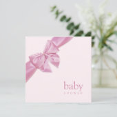 Baby shower roze roze kaart (Staand voorkant)