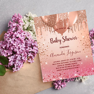 Baby shower roze roze roze goudglitter