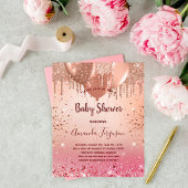 Baby shower roze roze roze goudglitter