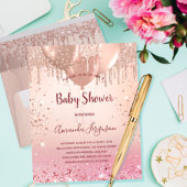 Baby shower roze roze roze goudglitter