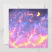 Baby shower roze schattig plat bedankje bedankkaart (Achterkant)