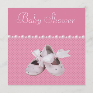 baby shower Roze schoenen, kleren en jasversterker Kaart