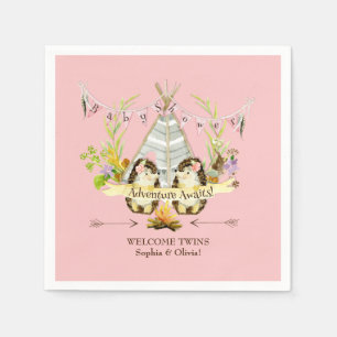 Baby shower Roze Servetten