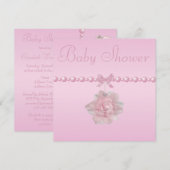 baby shower Roze, Shoes & Jewel Pacifier Kaart (Voorkant / Achterkant)