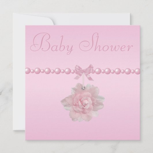 baby shower Roze, Shoes & Jewel Pacifier Kaart (Voorkant)