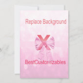 baby shower Roze Sjabloon Kaart (Achterkant)