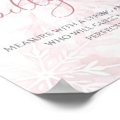 Baby shower Roze Sneeuwvlok Hoe groot is Mom's Bel Poster (Hoek)