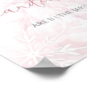 Baby shower Roze Sneeuwvlok Raad eens hoeveel Snoe Poster (Hoek)