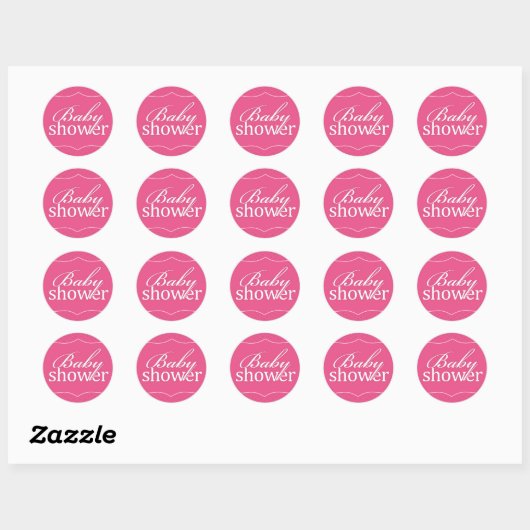 Baby shower Roze Sticker (Vel)