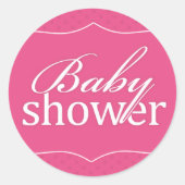 Baby shower Roze Sticker (Voorkant)