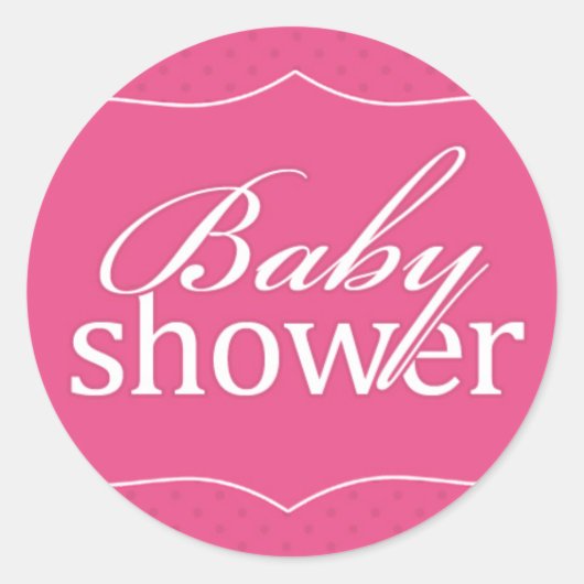 Baby shower Roze Sticker (Voorkant)