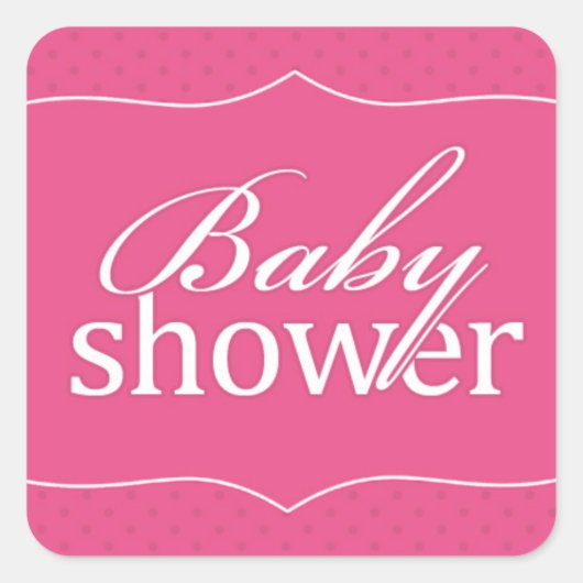 Baby shower Roze Sticker (Voorkant)
