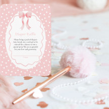 Baby Shower Roze Strik Stippen Baby Meisje Luier R