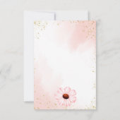 Baby shower roze teddy in een bekertje bedankkaart (Achterkant)