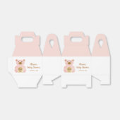 Baby shower roze teddybeer dank u bedankdoosjes (Uitgevouwen)
