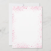 Baby shower roze teddybeer meisje floral glitter kaart (Achterkant)