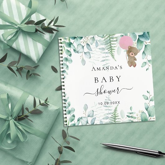 Baby shower roze teddybos notitieboek