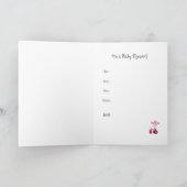 Baby shower Roze trekker met de Uitnodiging van de (Binnen)