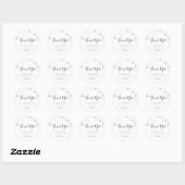 Baby shower Roze Twinkle Star Dank je Ronde Sticker (Vel)