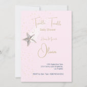 Baby shower roze Twinkle Twinkle Stars Kaart (Voorkant)