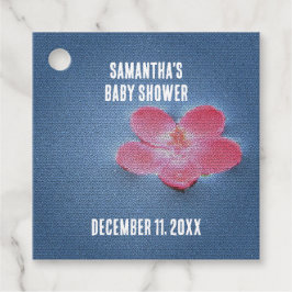 Baby shower Roze ventilator Blauw water Floral Bedankjes Labels