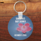 Baby shower Roze ventilator Blauw water keepomwill Sleutelhanger (Voorkant)