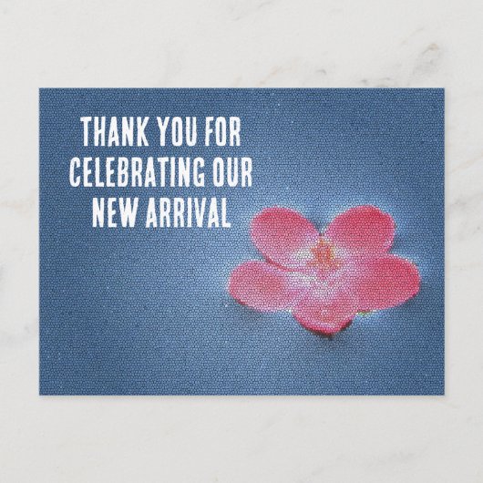 Baby shower Roze ventilatorblauw watergast Harteli Briefkaart (Voorkant)