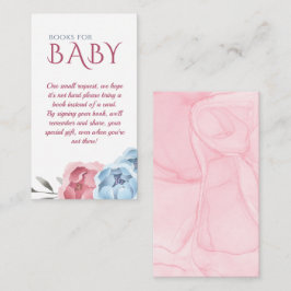 Baby shower roze vlinderbloemboeken voor Baby Informatiekaartje