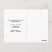 Baby Shower | Roze Waterverf Flamingo Invitation Briefkaart (Achterkant)