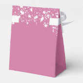 Baby shower roze witte sterren meisje dank u bedankdoosjes (Achterkant)