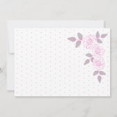 Baby shower Rozen Roze Mama Beer en Cub Kaart (Achterkant)