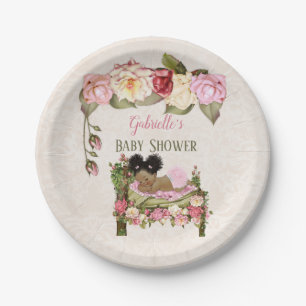 Baby shower Rozen van de tuinbouwer Papieren Bordje