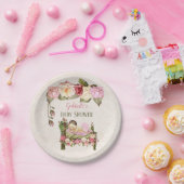 Baby shower Rozen van de tuinbouwer Papieren Bordje (Feest)