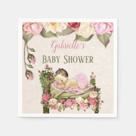 Baby shower Rozen van de tuinbouwer Servet