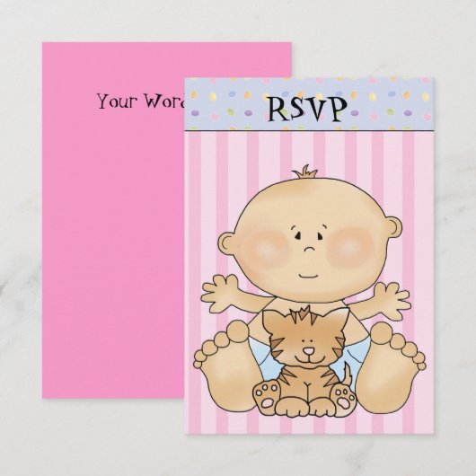 baby shower RSVP (Voorkant / Achterkant)